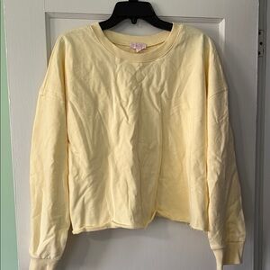 Yellow Cropped Sweatshirt